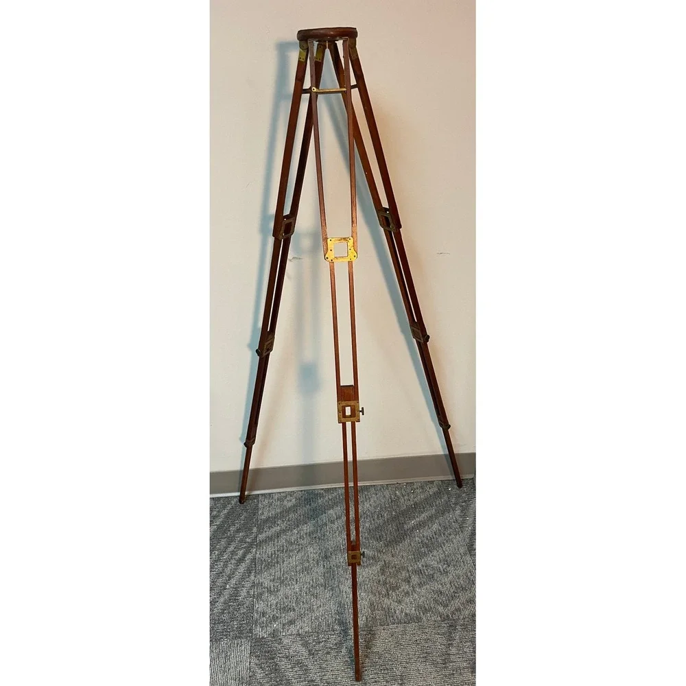 Vintage Graflex Crown Tripod No 1 Wood and Brass Folding Camera Stand Rochester
